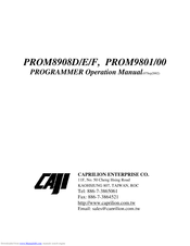 Caji PROM9801 Operation Manuals