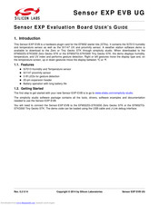 Silicon Laboratories Sensor-EXP-EVB User Manual