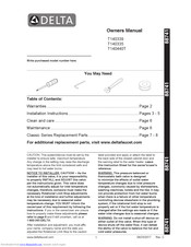 Delta T140335 Owner's Manual