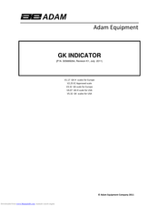 Adam Equipment GK User Manual