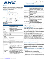 AMX NXR-ZGW-PRO Installation Manual