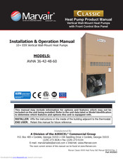 Marvair Classic AVHA36HPD Installation & Operation Manual