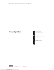 Fronius Signal Card Operating And Installation Instructions