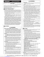 Panasonic SF-C14EX Instruction Manual