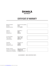 SHINOLA 708 Manual