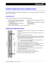 Honeywell ExitView Installation Manuals