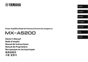 Yamaha MX-A5200 Owner's Manual