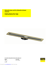 Viega Advantix base unit Instructions For Use Manual