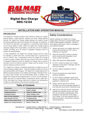 Balmar DDC-12/24 Installation And Operation Manual