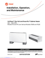 Trane Force Flo Cabinet Heater Manuals | ManualsLib