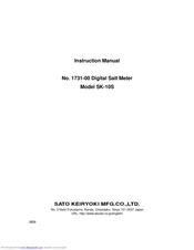 Sato SK-10S Instruction Manual