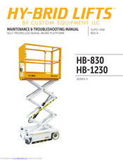 Hy-Brid Lifts HB-1230 Maintenance And Troubleshooting Manual