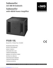 IMG STAGELINE PSUB-18L Instruction Manual