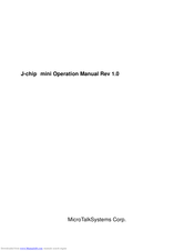 MicroTalkSystems J-chip mini Operation Manual