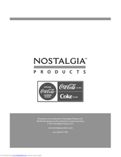 Nostalgia Coca-Cola Automatic Ice Cube Maker Instructions And Recipes Manual