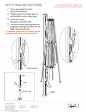 Tuuci OCEAN MASTER MAX SINGLE CANTILEVER Operating Instructions