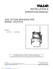 Vulcan-Hart ML-152053 Installation & Operation Manuals