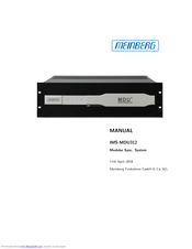 Meinberg IMS-MDU312 Manual