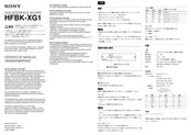 Sony HFBK-XG1 Operation Manual