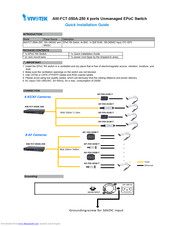 Vivotek AW-FCT-050A-250 Quick Installation Manual