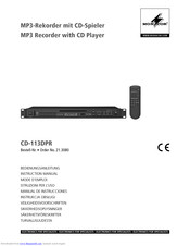 Monacor CD-113DPR Instruction Manual