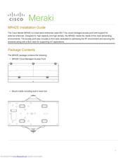 Cisco Meraki MR42E Installation Manual