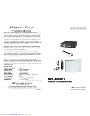 Channel Vision DVR-43GKIT1 Instructions