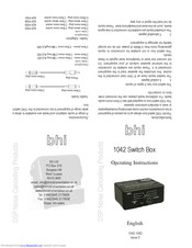 BHI 1042 Operating Instructions
