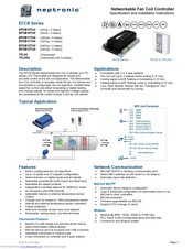 Neptronic EFCB12TU2 Specification And Installation Instructions