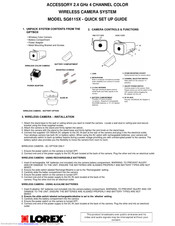Lorex SG6115X Quick Setup Manual