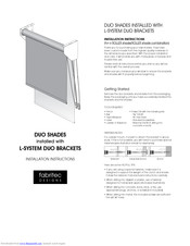 Fabritec designs DUO SHADES Installation Instructions