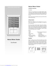 Fabritec designs DuoShade Natural Woven Shades Installation Instructions