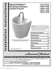 American Standart SELECTRONIC 6056.193 Installation Instructions Manual