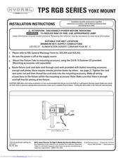 Hydrel TPS RGB SERIES Installation Instructions