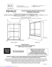 GlassCrafters Equalis series Installation Instructions Manual