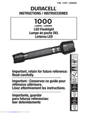 Duracell 1600081 Instructions Manual