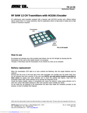 AUREL TX 12 CH Instruction Manual