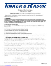 Tinker&Rasor CPV- 4 Product Instructions