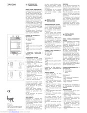 Bpt XAV/300 Installation Instructions