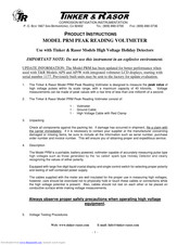 Tinker&Rasor PRM Product Instructions