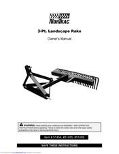 Nortrac 3-Pt. Landscape Rake Owner's Manual