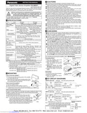 Panasonic FX-305 Instruction Manual