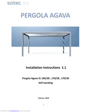 Soltec Pergola Agava SL 160/28 Installation Instructions Manual