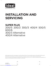 IDEAL SUPER PLUS 400/4 Alternative Installation And Servicing