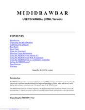Voce Midi Drawbar User Manual