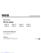 HIOS Neji Taro III HS III-17 Instruction Manual