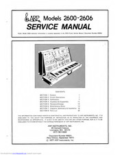 ARP Instruments 2600 Service Manual