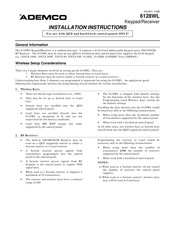Ademco 6128WL Installation Instructions Manual