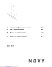 novy 7811/2 Operating And Installation Instructions