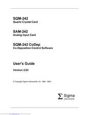 Sigma SAM-242 User Manual